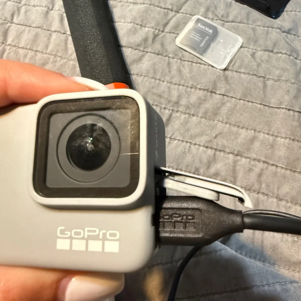GoPro Hero 7 with Orange and Black Grip